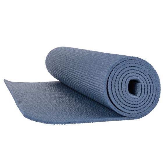 Коврик для йоги и фитнеса Паверплей 4010 PVC Yoga Mat Темно-синий (173x61x0.6) | Зображення 6