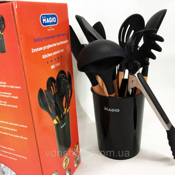 Кухонне приладдя з тефлоновим покриттям, Кухонний комплект з силікону, Силіконові аксесуари для кухні OZ-64 | Зображення 7