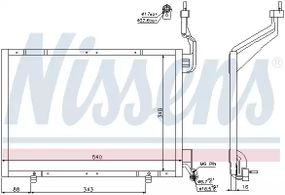 Радіатор, конденсор кондиціонера FORD B-MAX, NISSENS (940287)