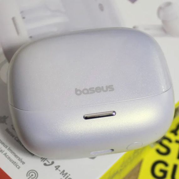 Бездротові TWS навушники Baseus OS Bowie M2s Pro ANC+ENC+Game Mode (App) (A00051801) Moon White | Зображення 4