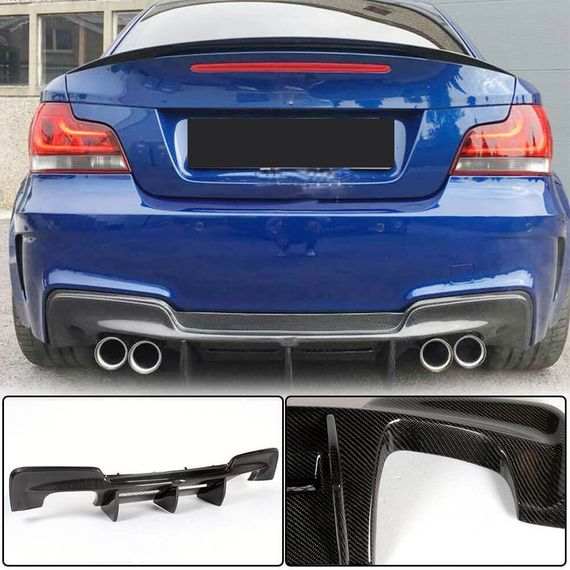 Дифузор заднього бампера (для 1M E82, Карбон) для BMW 1 серія E81/82/87/88 2004-2011 рр | Зображення 1