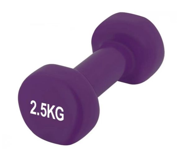 Гантелі вінілові PowerPlay 4125 Achilles 2*2.5 кг Фіолетові 2 шт + Гумка для фітнесу 7,5 кг (PP_4125_2.5kg_2in) | Зображення 3