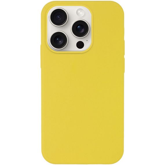 Чехол Silicone Case Full Protective (AA) NO LOGO для Apple iPhone 15 Pro Max (6.7") Желтый / Yellow