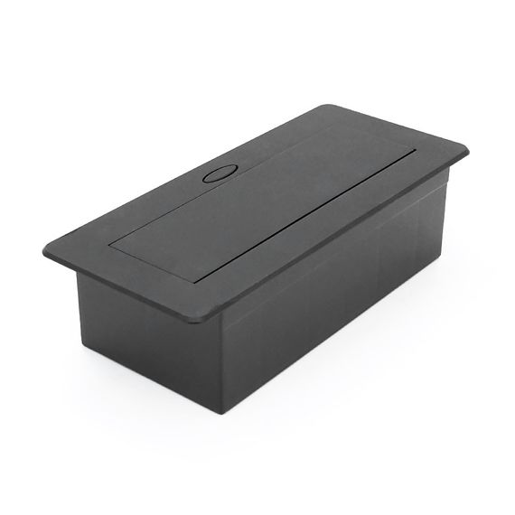 Розетка для підлоги висувна із заземленням J29L, дві розетки + 2 * USB + 2* RJ45, Input: AC 100-250V 16A, Black | Зображення 1