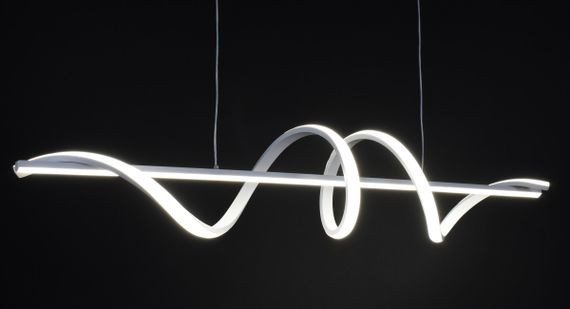 Люстра світлодіодна підвісна LED світильник для квартири на стелю лед 27337 Білий 30-100х20х100 см. | Зображення 9