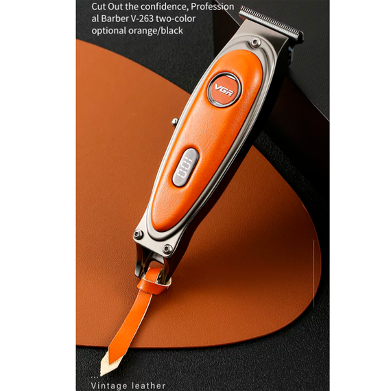 Триммер аккумуляторный VGR V-263 ORANGE, 4 насадки, LED дисплей | Зображення 6