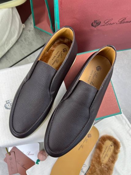 Лофери Loro Piana Open Walk коричневого кольору з натуральної шкіри ob406 | Зображення 8