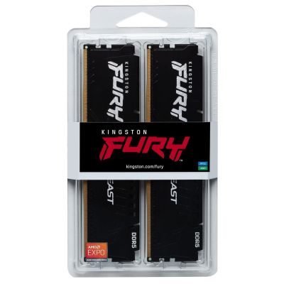 Модуль памяти для компьютера DDR5 64GB (2x32GB) 5600 MHz Beast EXPO Black Kingston Fury (ex.HyperX) (KF556C40BB2K2-64) | Зображення 4