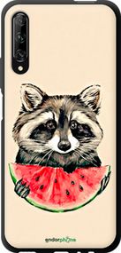 Чохол на Huawei P Smart Pro Єнотик з кавуном "4605b-1906-2448"