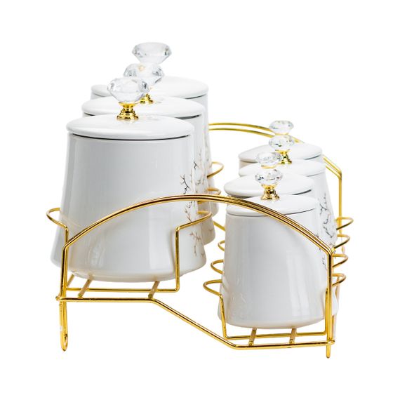 Набор для специй 4 шт по 250 мл и 3 шт по 550 мл на металической подставке HP1216 | Зображення 3