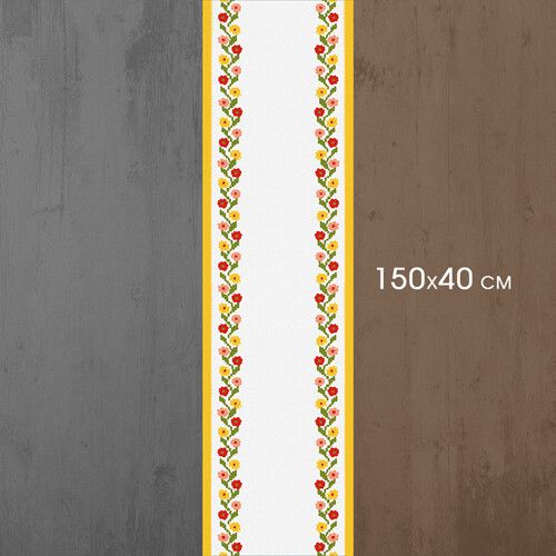 Дорожка на стол Квітуча крайка 150x40 см (DR__TR003) | Зображення 2