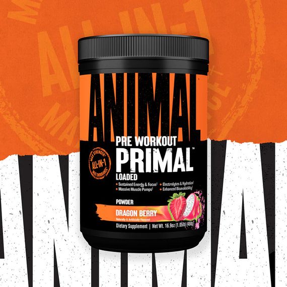 Предтренировочный комплекс Universal Nutrition Animal Primal Pre-Workout 480 г Dragon Berry | Зображення 2