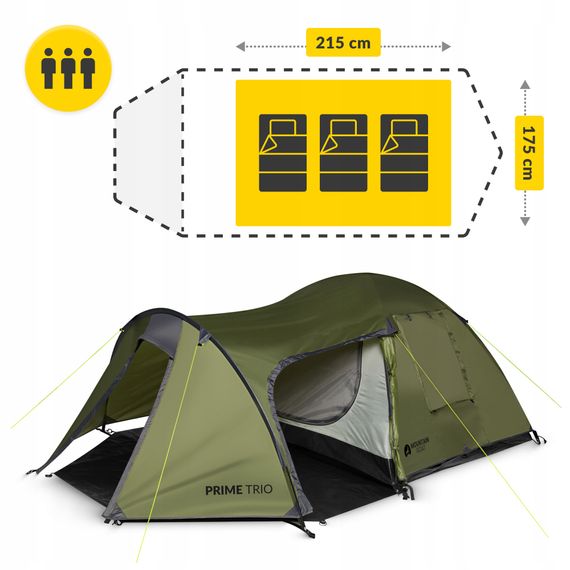 Намет туристичний Mountain Goat Prime Trio 3-місний Olive (P-5905973406574) | Зображення 6