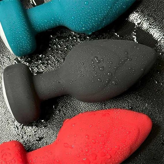 Анальна пробка що світиться з вібрацією і Д/У Light Anal Plug 3,5*9 см червона — Анальні іграшки | Зображення 1