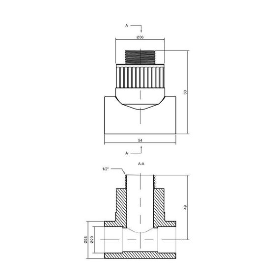 Тройник PPR Thermo Alliance 20х1/2"х20 ЗР | Зображення 1