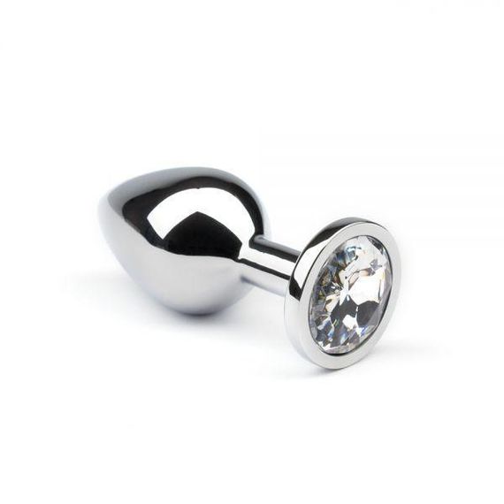 Анальная пробка со стразом Silver Diamond, L Sex Aura