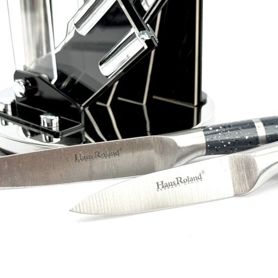 Набір ножів Haus Roland HR615-3, 9 предметів на підставці, що обертається. Сріблястий (HR615-3) | Зображення 4