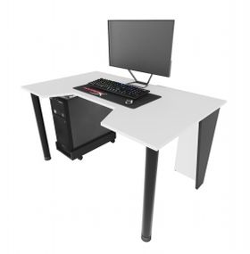 Стол геймерский ZEUS GAMER-2 белыйчерный бок
