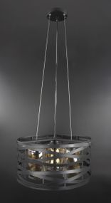 Люстра підвісна LOFT на 3 лампочки 25795 Чорний 40-90х40х40 см.