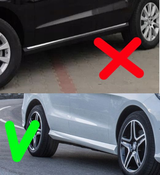 Передні бризковики для ML/GLE W166 без бічних підніжок (пороги AMG) для Mercedes GLE/ML сlass W166 | Зображення 1