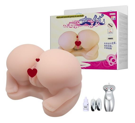 Мастурбатор с двойной вибрацией и двумя входами LyBAILE - Pussy & Ass hole, BM-009115 Sex Aura