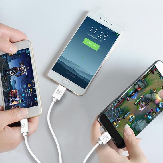 USB кабель Kaku KSC-078 3-in-1 Type-C / MicroUSB / Lightning 1m - White | Зображення 6