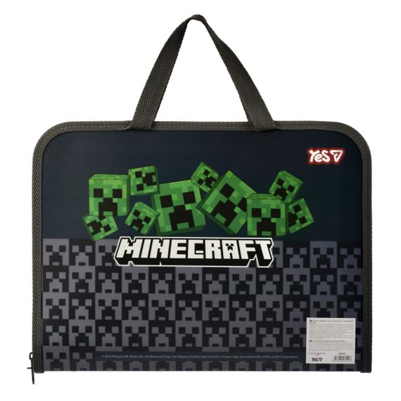 Папка портфель YES Minecraft Creepers 492355 3х26х35 см | Зображення 1