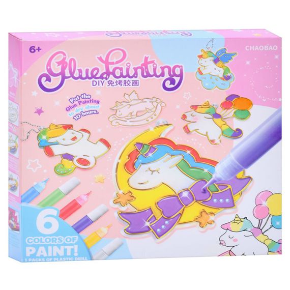 Детский набор для творчества "Подвеска-раскраска" 7600-1-23-21-2123-3 цепочка, краски 6 цветов