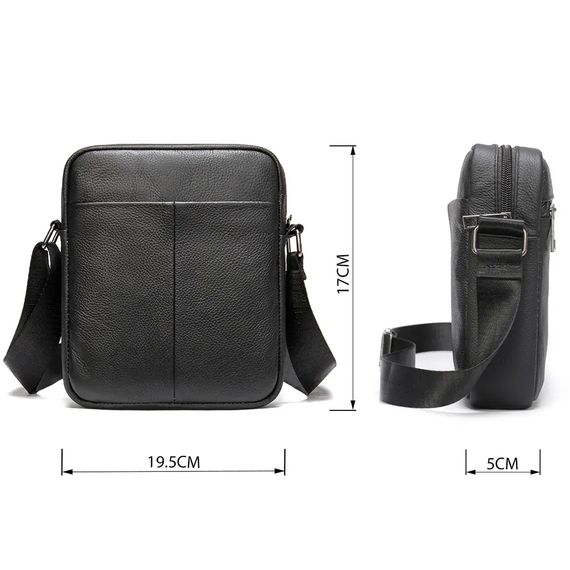Чоловіча стьобана сумка через плече, Ділова сумка месенджер, Сумки-месенджери поштарки UB-37 | Зображення 2