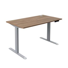 Стіл із електричним регулюванням висоти, одномоторний, з однією заглушкою, сірий каркас, 1400х700х718-1178 мм