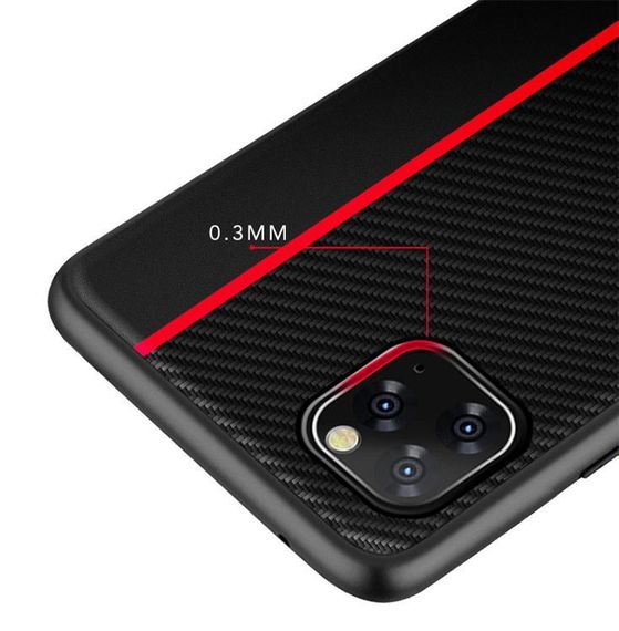 Чехол накладка Primo Cenmaso для Apple iPhone 11 Pro Max - Black&Red | Зображення 4