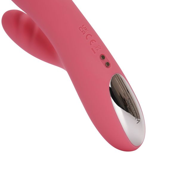 Вібратор-кролик Svakom Avery Strawberry Pink зі стовбуром, що рухається, рух вперед-назад | Зображення 3
