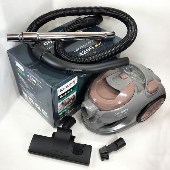 Пилосос контейнерний без мішка Rainberg RB-653 2500Вт, циклонний контейнерний пилосос, VB-329 невеликий пилосос | Зображення 3
