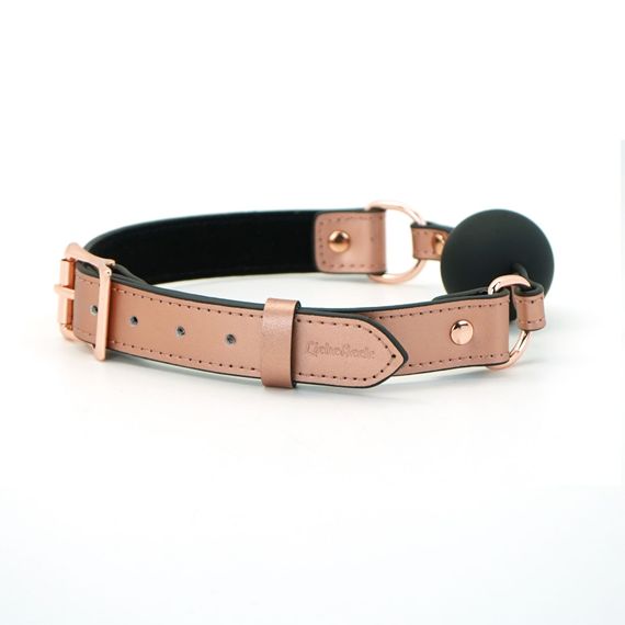 Кляп Liebe Seele Rose Gold Memory Ball Gag Розовый One Size | Зображення 1