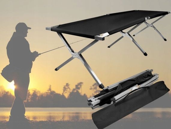 Розкладачка туристична Trizand 23190 з чохлом, 189×70 см, до 110 кг, чорна | Зображення 3