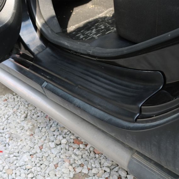 Накладки на дверные пороги EuroCap (4 шт, ABS) для Dacia Sandero 2013-2020 гг | Зображення 3