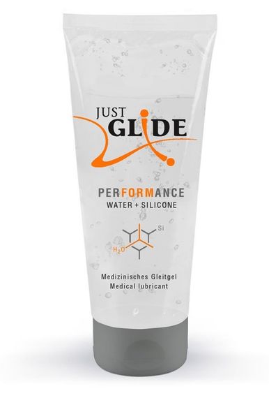 Лубрикант на водно-силіконовій основі Just Glide Performance200ml Sex Aura