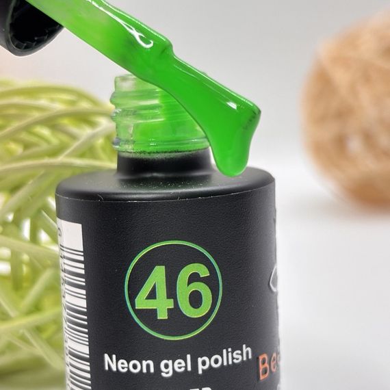 Гель-лак для нігтів Bee Nails 046 (неоновий зелений) 8мл