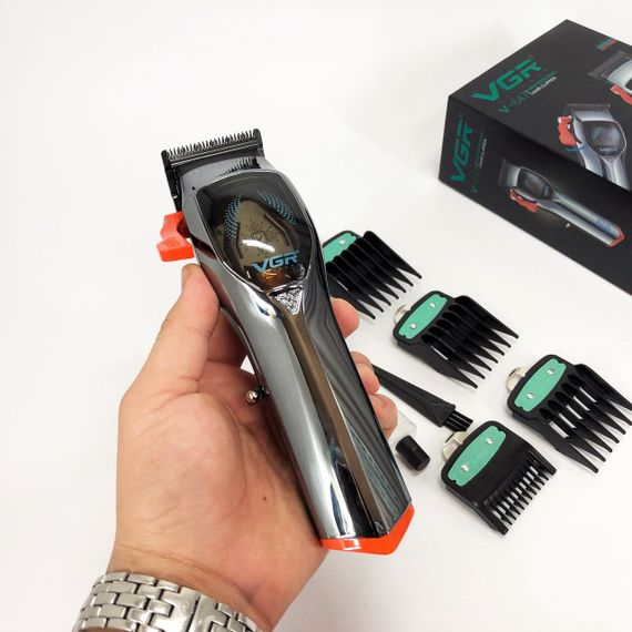 Машинка для стрижки аккумуляторная с насадками VGR, Профессиональная электрическая машинка для стрижки RM-81 | Зображення 8