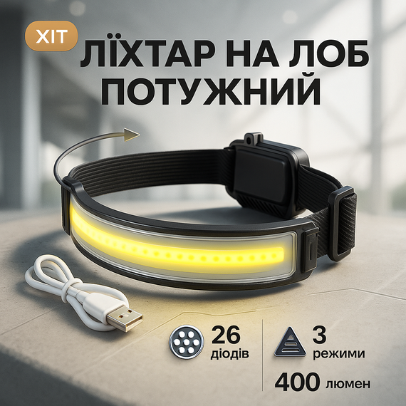 Ліхтарик на голову для альпінізму, Ліхтарик діодний налобний, Налобний світильник для точних робіт VR-94