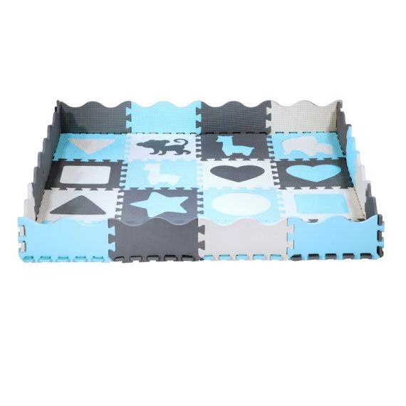 Детский пенопластовый коврик-пазл NILS FUN 36 элементов с бортиками | Зображення 1