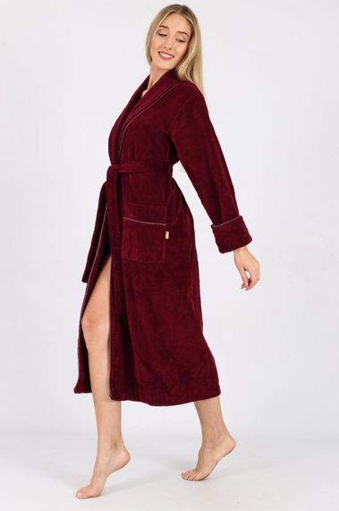 Жіночий халат Nusa 6895, бордовий 2XL | Зображення 3