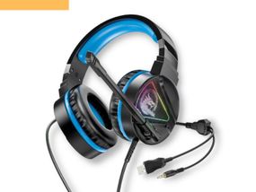 Ігрові навушники з мікрофоном та регулюванням висоти та LED RGB підсвічуванням XPRO W104 Drift чорні (38749-01_460)