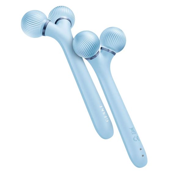 Електронний ультразвуковий ролик для обличчя GESKE Sonic Facial Roller 4в1 gray, Блакитний | Зображення 5