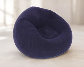 Надувное кресло-пуф Inflatable Sofa / Надувное кресло-мешок 110×110×85 см Фиолетовое