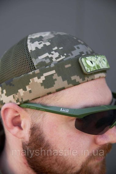 DOKER-CAP літня з сіткою (Докерка, кепка без козирка, з ліпучкою) піксель ЗСУ | Зображення 4
