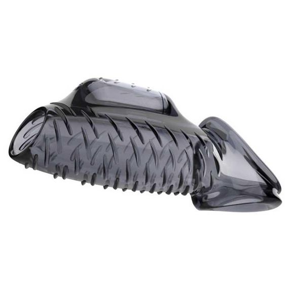 Насадка на пеніс та мошонку з вібрацією Choke Ring графіт | Зображення 1