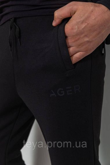 Спортивний костюм чоловічий двонитка, колір чорний, розміри M, L, L, XL, XXL FA_008320 | Зображення 6
