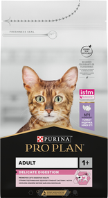 Сухий корм PRO PLAN Adult 1+ Delicate Digestion для дорослих котів із чутливим травленням, індичка 1.5кг