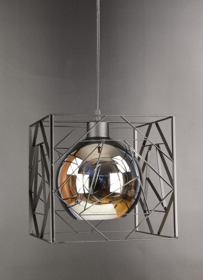 Люстра підвісна LOFT на 1 лампочку 25876 Чорний 35-90х24х34 см. | Зображення 1